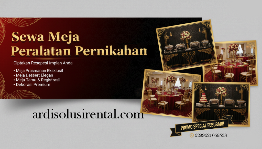 sewa meja pernikahan terllengkap di jakarta