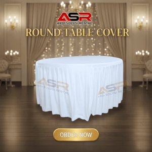 Sewa Cover Meja Round Table Meja VIP Kapasitas 6–8 Orang